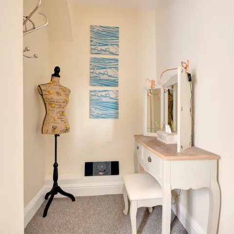 Get ready for a night out on the town in the pretty dressing room