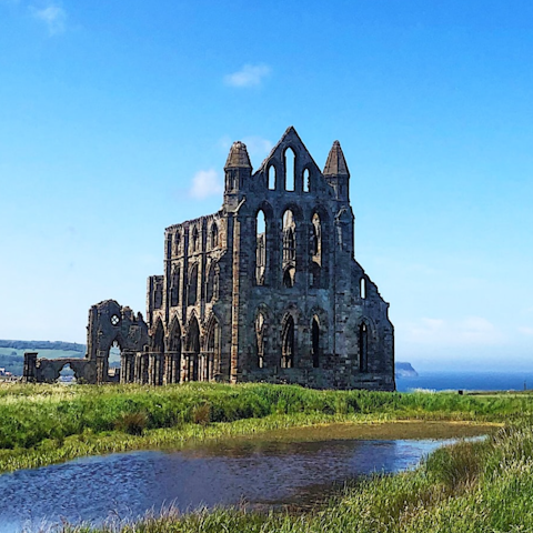 Visit Whitby Abbey, a fifteen-minute stroll from your door