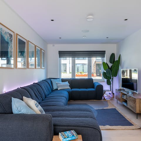 Retreat to the cosy living room for a chilled evening in front of the TV