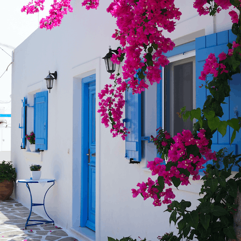 Stroll the pretty streets of Chora – just a short walk away