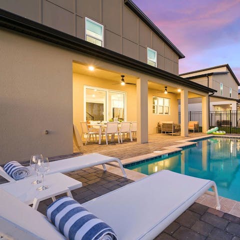 Relax on the patio with a glass of wine