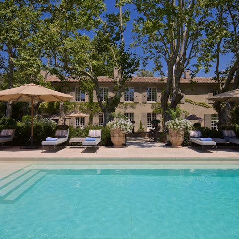 Relax in the French sun next to the pool