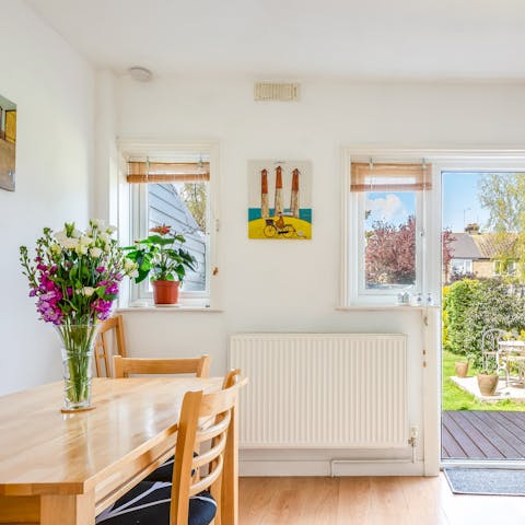 Rustle up homemade fish and chips in the well-stocked kitchen
