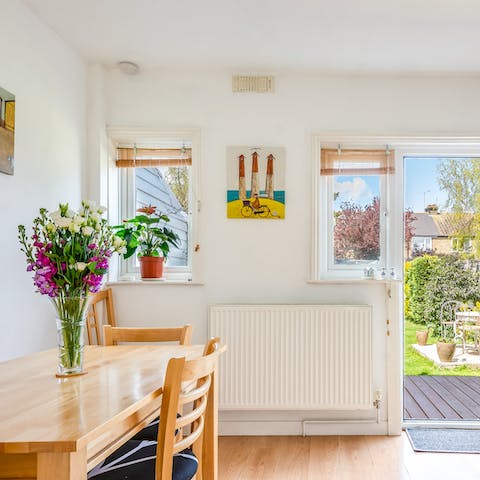Rustle up homemade fish and chips in the well-stocked kitchen