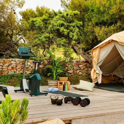 Keep up with your routine at the outdoor gym