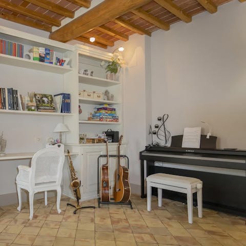 Host a jam session in the music room