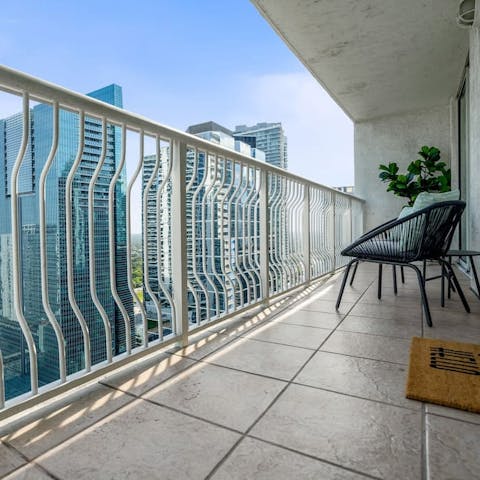 Take your morning coffee out on your private balcony