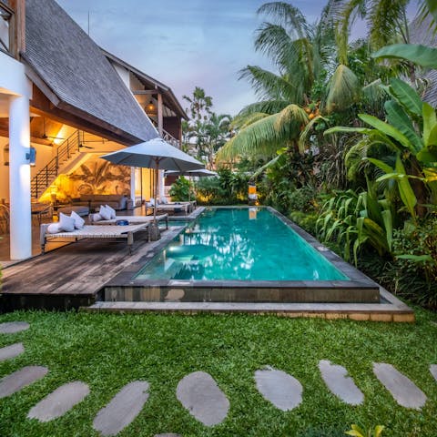 Relax by the pool when you're not busy at the beach