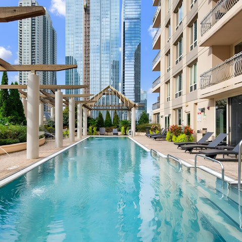 Cool off with a swim or relax poolside