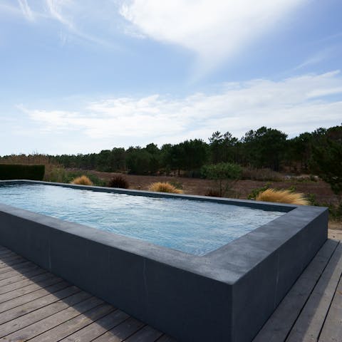 Beat the heat with a refreshing dip in the private pool