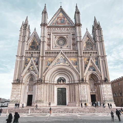 Spend a day sightseeing in nearby Orvieto – just 10 kilometres away