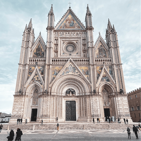 Spend a day sightseeing in nearby Orvieto – just 10 kilometres away