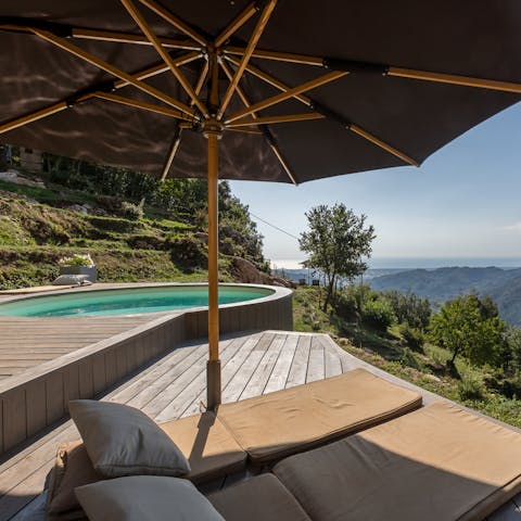 Take in the views over the countryside and sea
