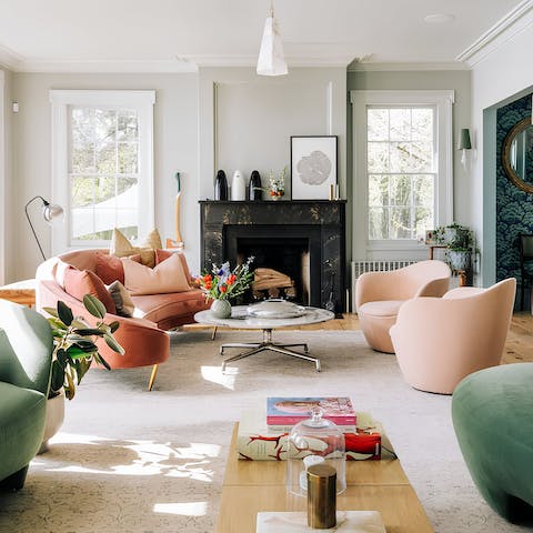 Spend cosy afternoons reading by the fire