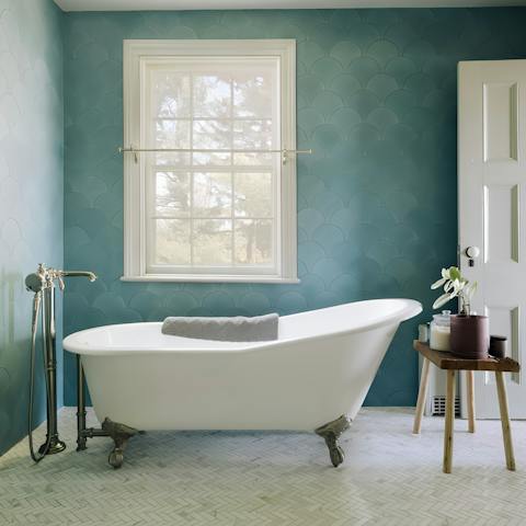 Enjoy long soaks in the bath after a day of exploring