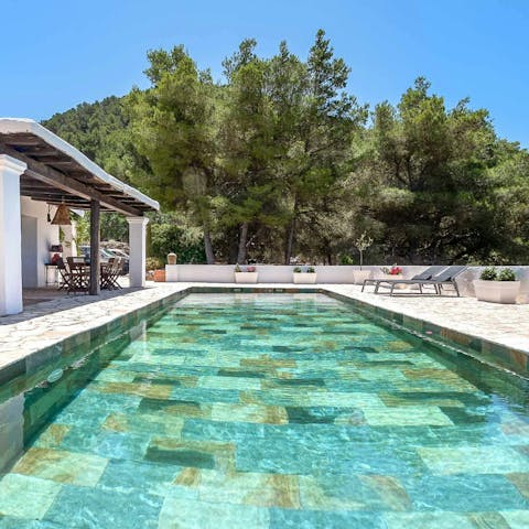 Cool off from the sunshine with a dip in the private pool