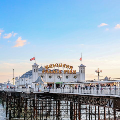 Explore Brighton, just a thirty-minute drive away
