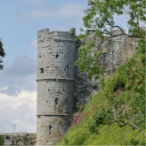 Explore Chepstow Castle and market town, just  3 miles away