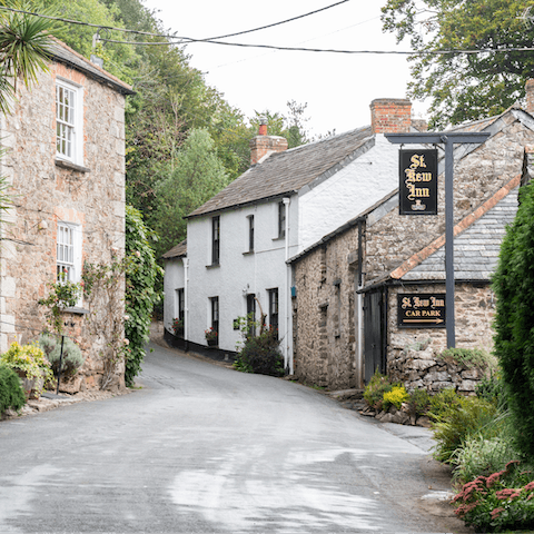 Try the local ale at the fabulous fourteenth-century inn next door