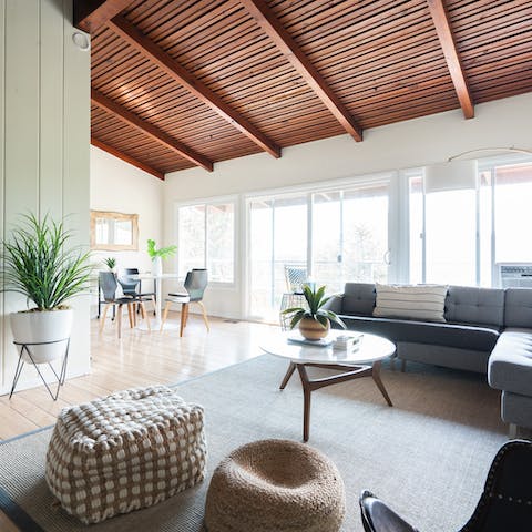 Kick up your feet in the wide open living space