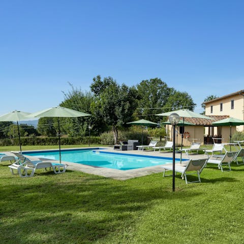 Spend leisurely days relaxing by the private pool
