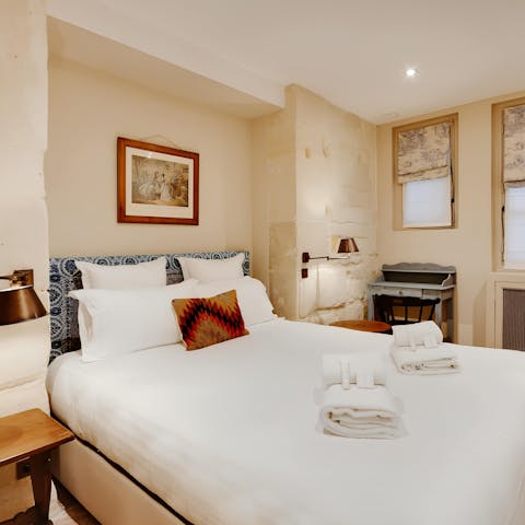 Enjoy the feeling of sinking into bed after a day of sightseeing