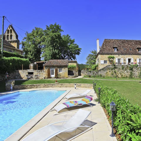 Plunge into your private pool on hot afternoons
