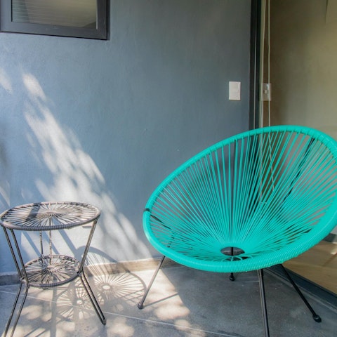 Sip morning coffee on the sun-drenched terrace