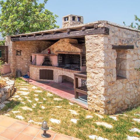 Cook up a feast on the impressive barbecue