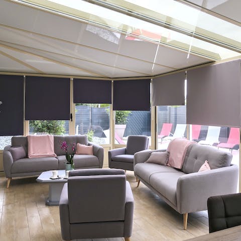 Unwind in the conservatory at the end of the day