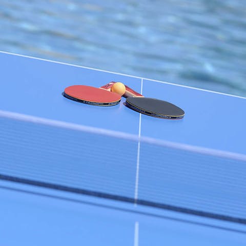 Enjoy a game of ping pong with friends and family