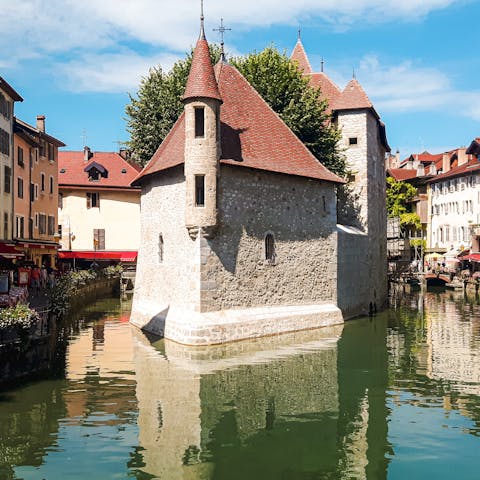 Visit the medieval town of Annecy, 15 kilometres away