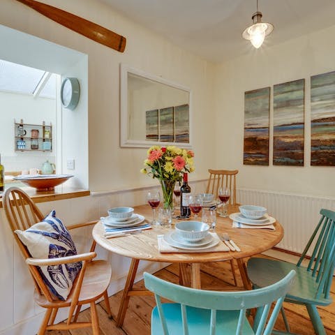 Host your own dinner parties amid the cottage's cosy aesthetic