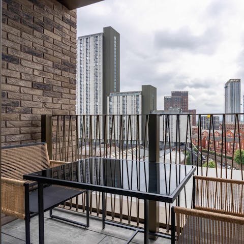 Start the day with breakfast on the balcony