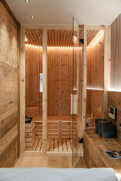 Warm up in the sauna after a day on the slopes