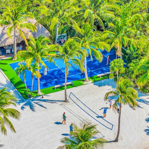 Enjoy perks like the pickleball court and private beach