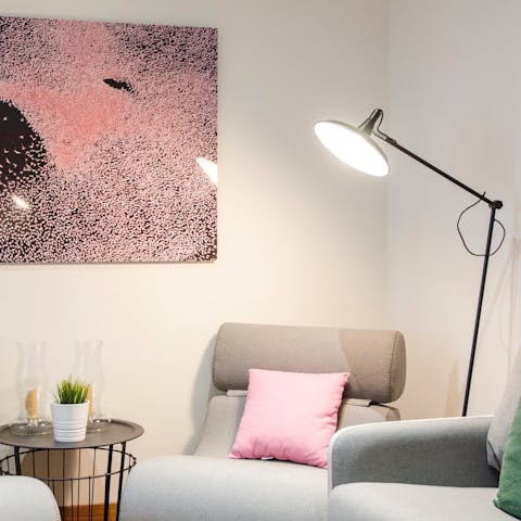 Curl up in the armchair with a good book and a glass of Rioja