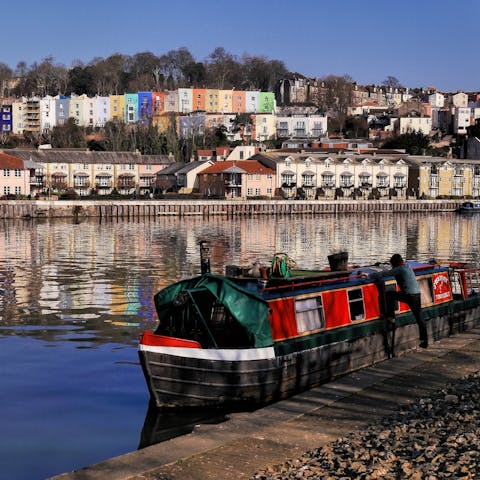 Stroll around the Floating Harbour with a coffee