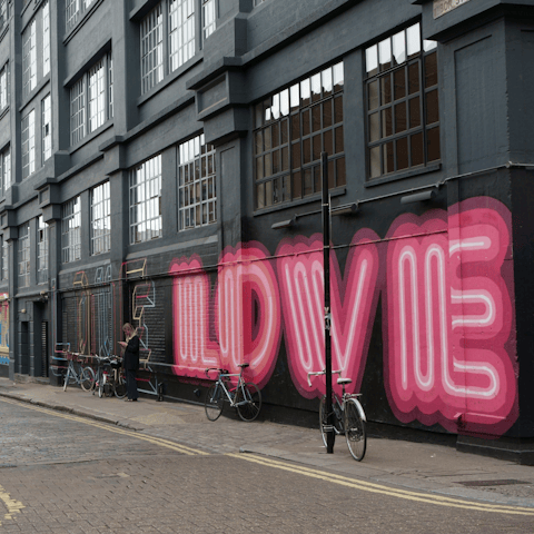 Experience the creative spirit of Shoreditch – a short walk away