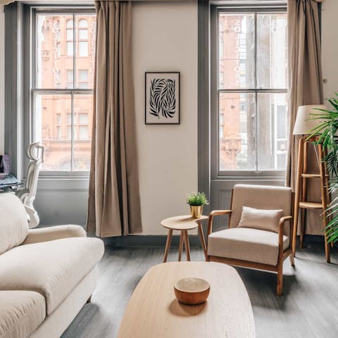 Relax or catch up on work from the comfort of home