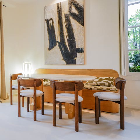 Begin your day with fresh croissants and coffee