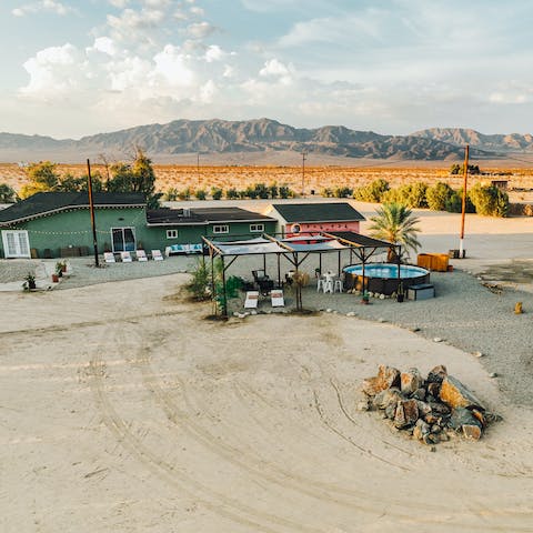 Immerse yourself in the spirit of desert living from this rustic setting