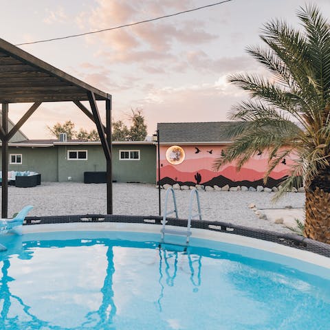 Stay cool with refreshing dips in the outdoor pool