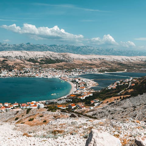 Drive to Pag in under forty-minutes