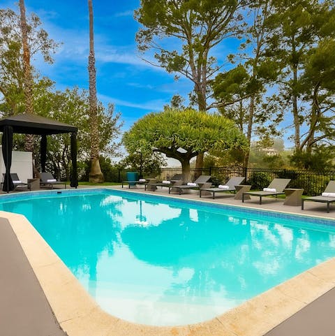 Cool off in your private swimming pool