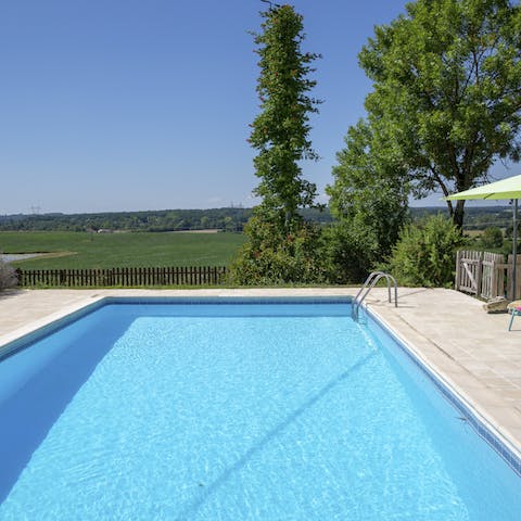 Stay active in the pool and start your days off with a swim, surrounded by lively nature