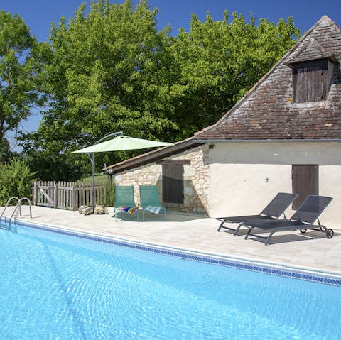 Laze away the hours on the poolside sun loungers and work on that perfect holiday tan