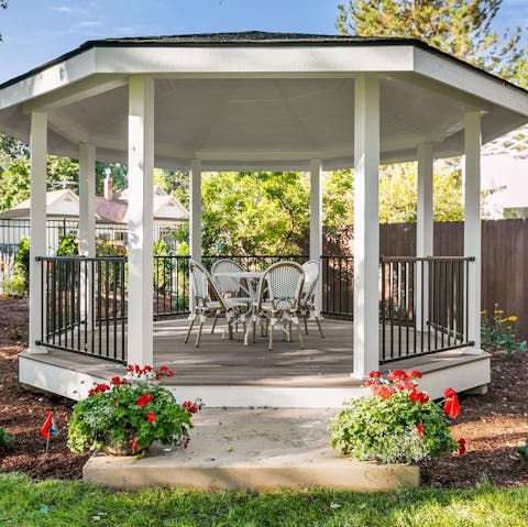 Enjoy afternoon tea out on the bandstand