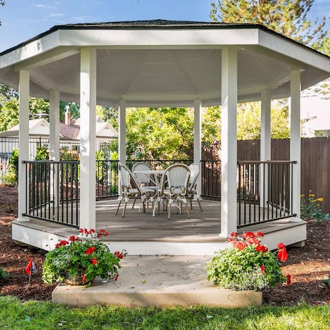 Enjoy afternoon tea out on the bandstand