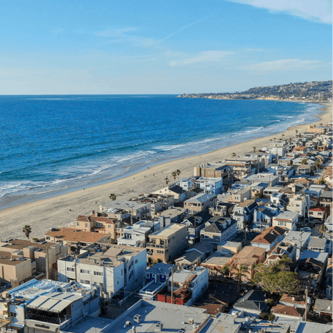 Walk down to the waterfront in just over five minutes for a stroll along the sand